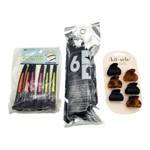 Hair Accessory Bundle 3pc NWT Kitsh Butterfly Clamps Claw Clips Hair Clips